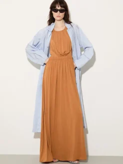 Crepe-jersey maxi dress - ochre