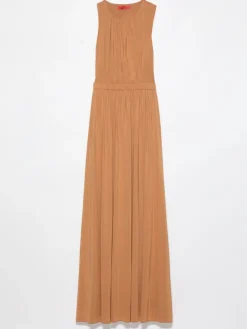 Crepe-jersey maxi dress - ochre
