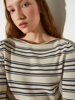 Crepe knitted T-shirt - wool white