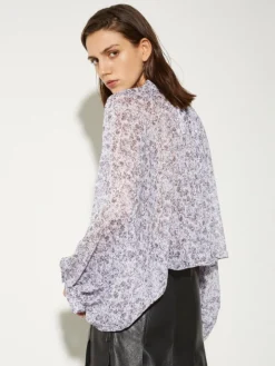 Crepon circle shirt - aubergine