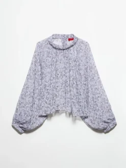Crepon circle shirt - aubergine