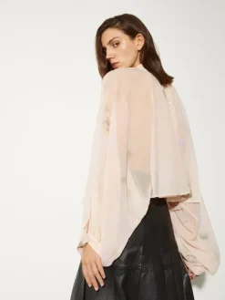 Crepon circle shirt - peach