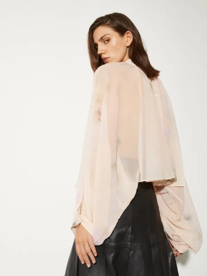 Crepon circle shirt - peach