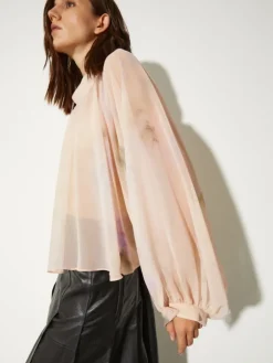 Crepon circle shirt - peach