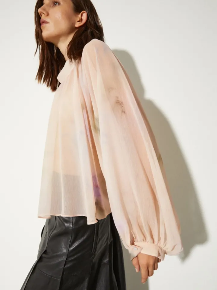 Crepon circle shirt - peach
