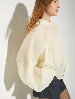 Crepon circle shirt - vanilla