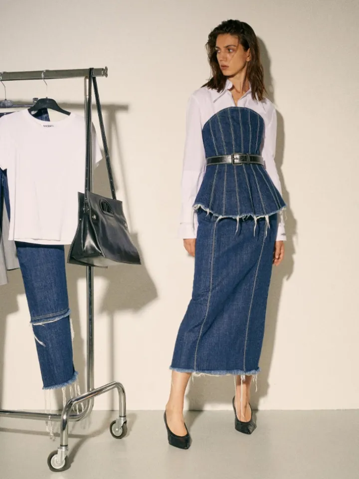 Denim corset Sami Miró &Co.llaboration - midnightblue