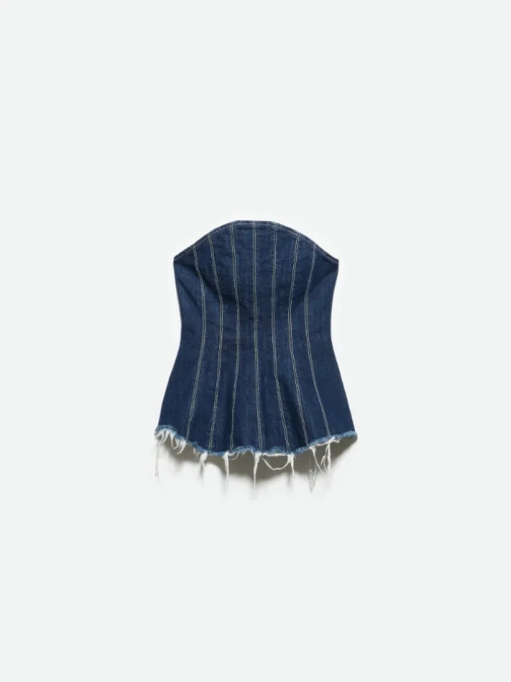 Denim corset Sami Miró &Co.llaboration - midnightblue