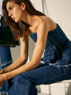 Denim corset Sami Miró &Co.llaboration - midnightblue