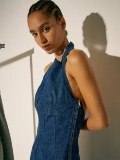 Denim dress Sami Miró &Co.llaboration - midnightblue