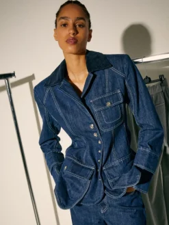 Denim jacket Sami Miró &Co.llaboration - midnightblue