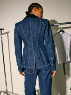 Denim jacket Sami Miró &Co.llaboration - midnightblue