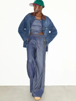 Denim shacket - navy
