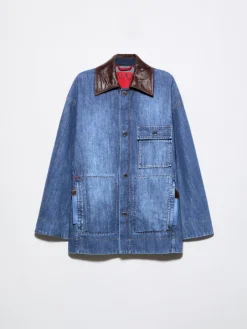 Denim shacket - navy