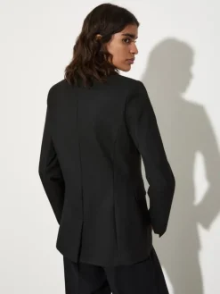 Double-breasted blazer - black