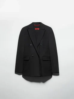 Double-breasted blazer - black