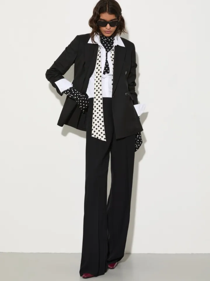 Double-breasted blazer - black