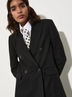 Double-breasted blazer - black