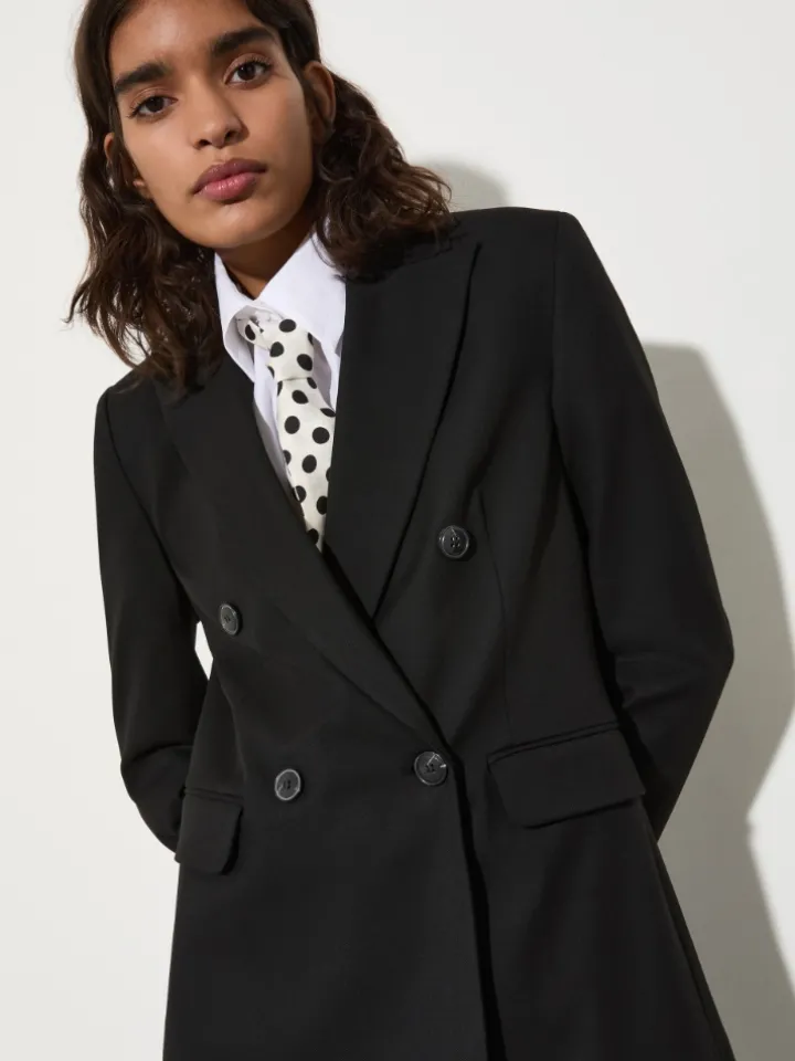 Double-breasted blazer - black