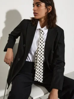 Double-breasted blazer - black