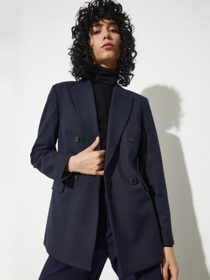Double-breasted blazer - navy