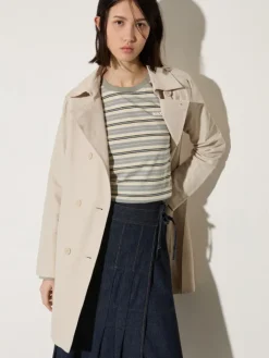 Double-breasted trench coat - beige