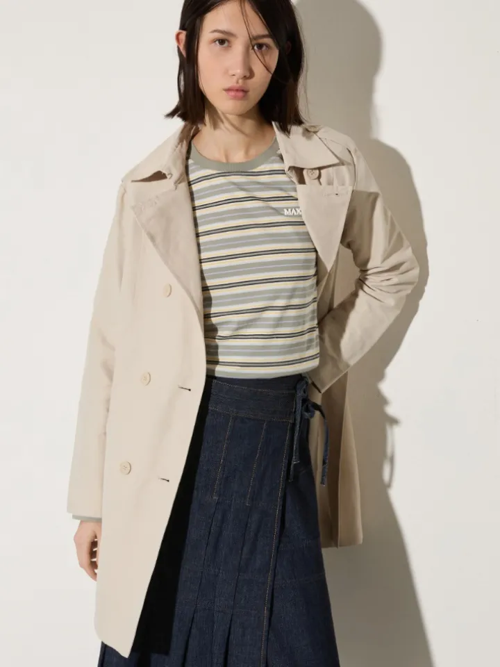Double-breasted trench coat - beige
