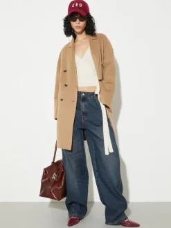 Double-woven wool coat - camel