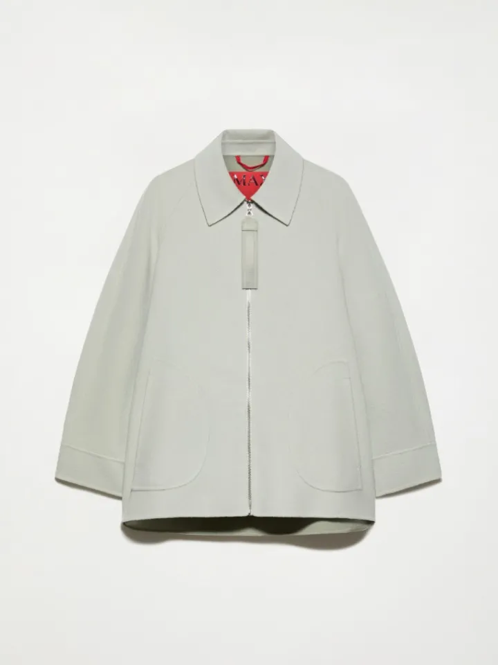 Double-woven wool jacket - jade
