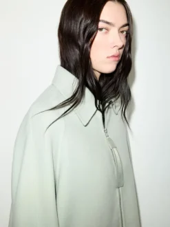 Double-woven wool jacket - jade