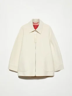 Double-woven wool jacket - wool white