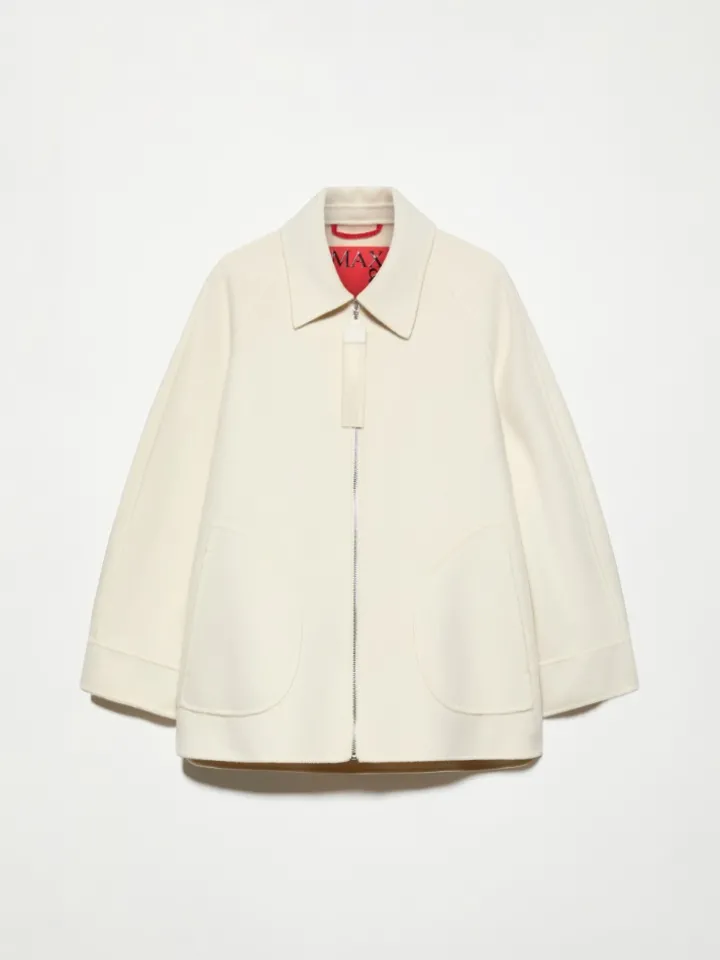 Double-woven wool jacket - wool white