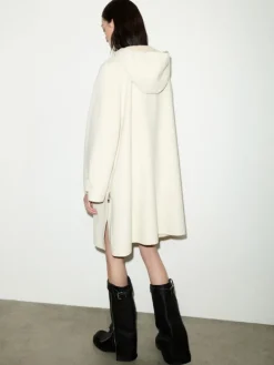 Double-woven wool parka - wool white