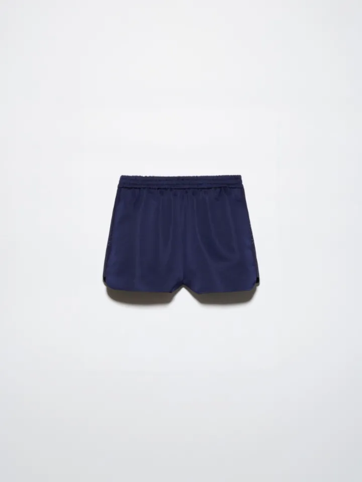 Duchesse satin shorts - navy