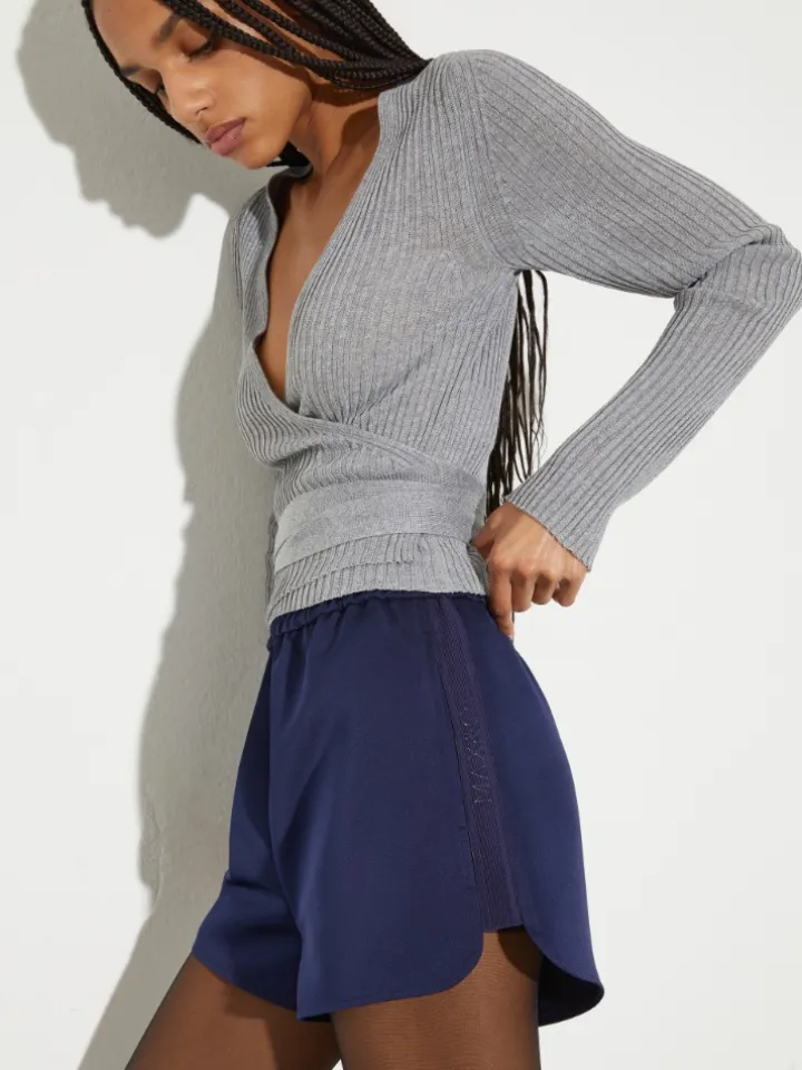 Duchesse satin shorts - navy