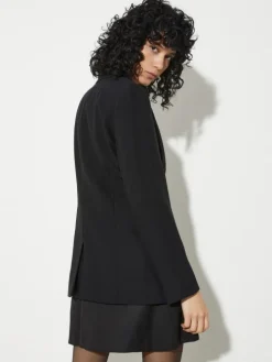 Envers satin blazer - black