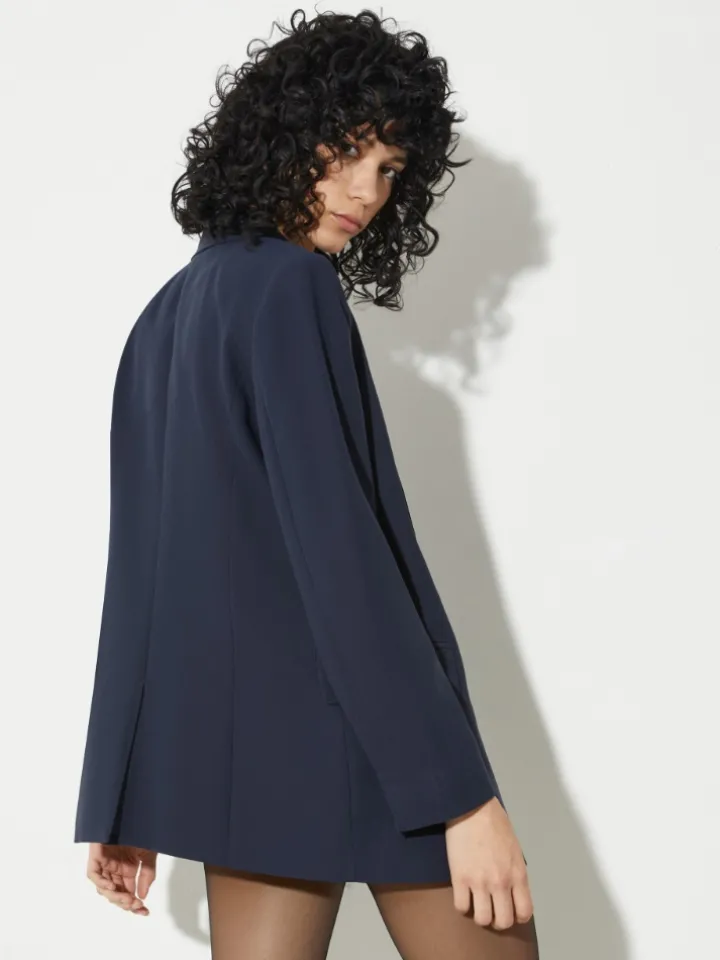Envers satin blazer - ultramarine
