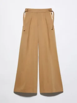 Extra-wide cotton trousers - cinnamon