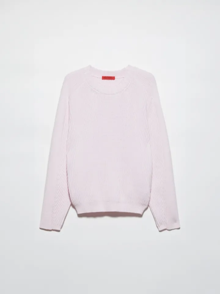 Fisherman's rib-knit jumper - pink