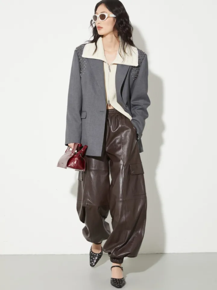 Fisherman’s rib knitted jacket - milk