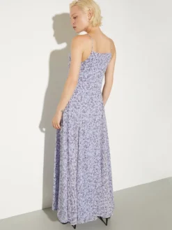 Flared maxi dress - aubergine