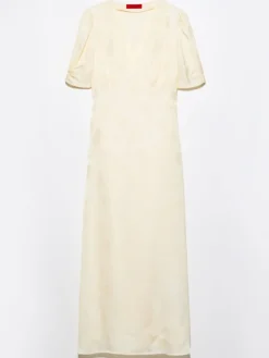 Floral jacquard dress - banana
