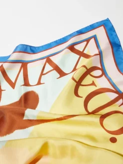 Floral silk-twill scarf - multicolour
