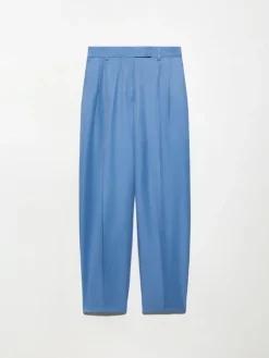 Flowing barrel-leg trousers - avio