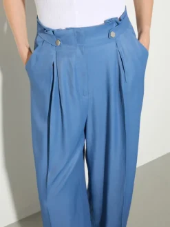 Flowing paperbag trousers - avio