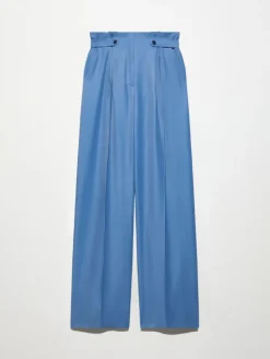 Flowing paperbag trousers - avio