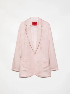 Fluid jacquard blazer - pink
