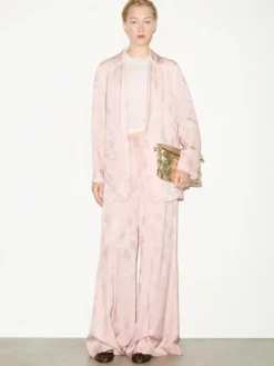 Fluid jacquard blazer - pink