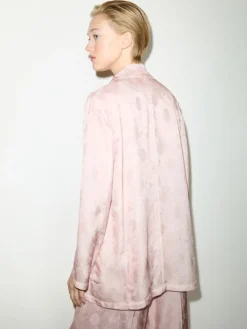 Fluid jacquard blazer - pink
