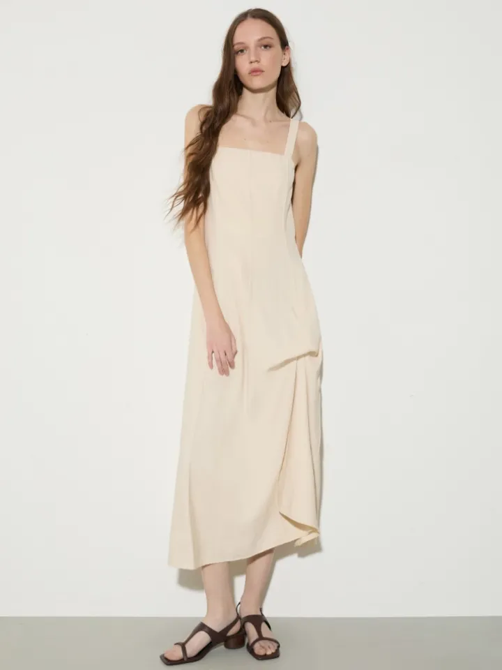 Fluid nylon princess dress - milk